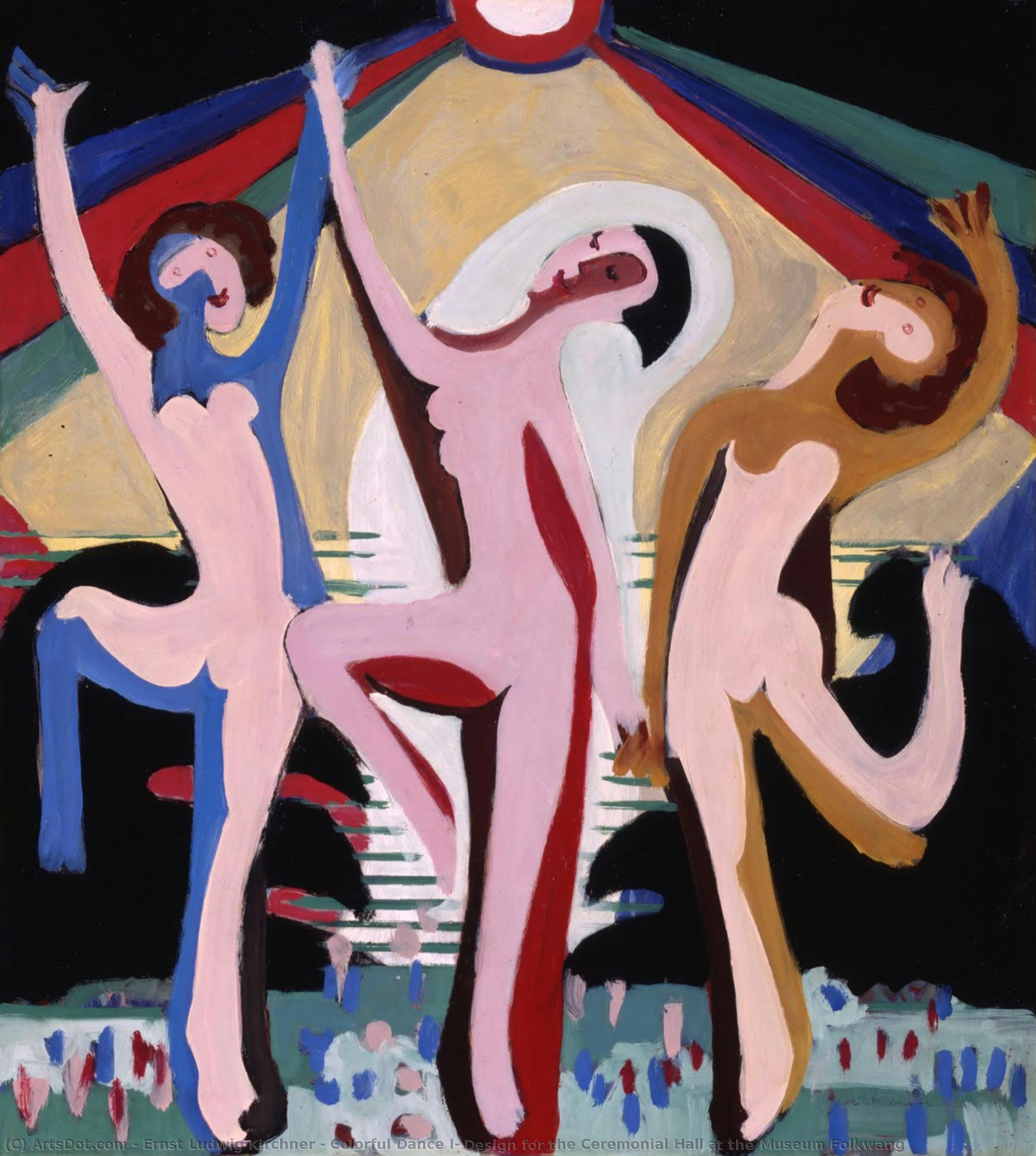 Colorful Dance I: Design For The Ceremonial Hall At The Museum Folkwang — Ерnst Лудвиг Киршнер