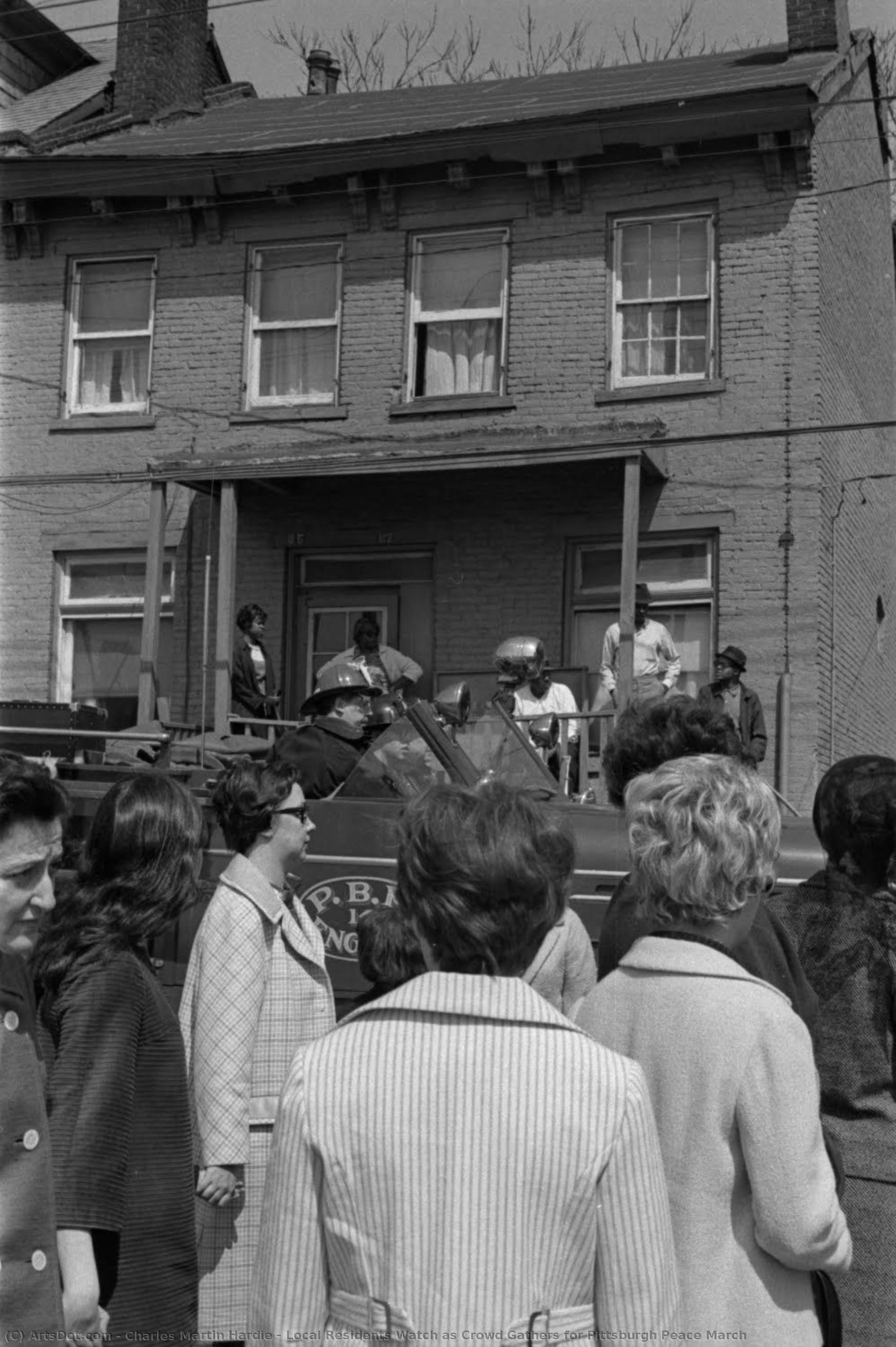 Local Residents Watch As Crowd Gathers For Pittsburgh Peace March — Charles Martin Hardie