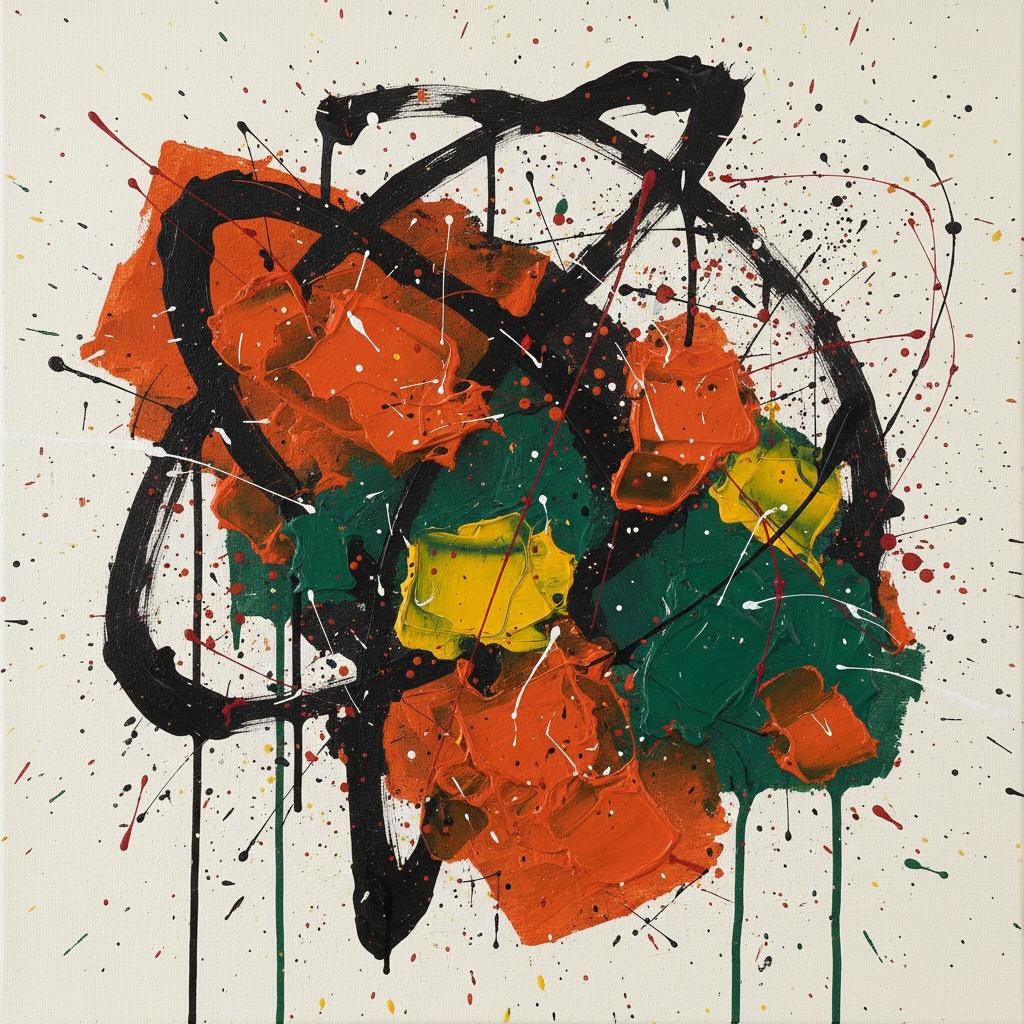 Kinetic Emergence: An Explosive Convergence Of Radiant Pigment And Sweeping Black Motion — Laurent Lefèvre