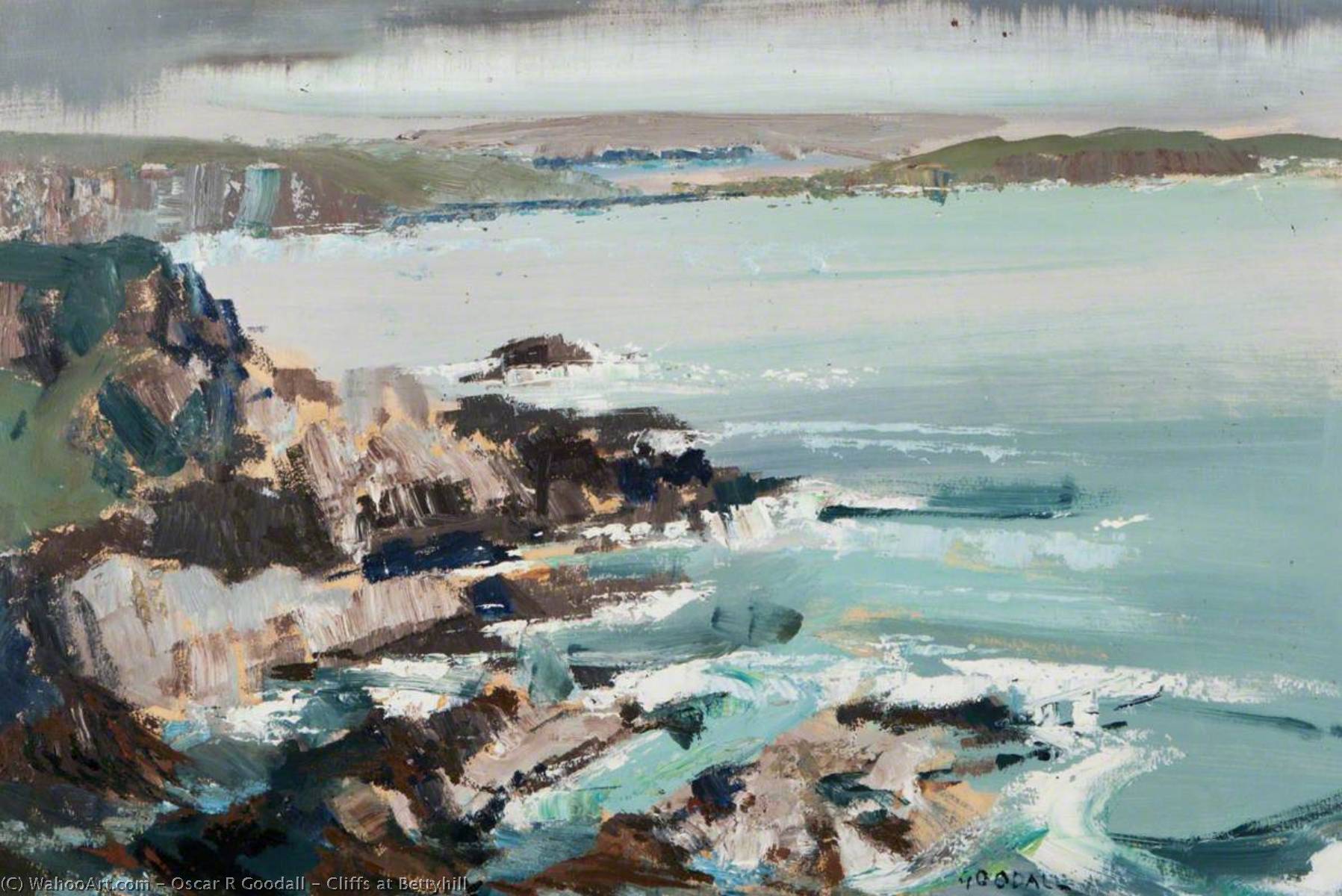Cliffs At Bettyhill — Oscar R Goodall