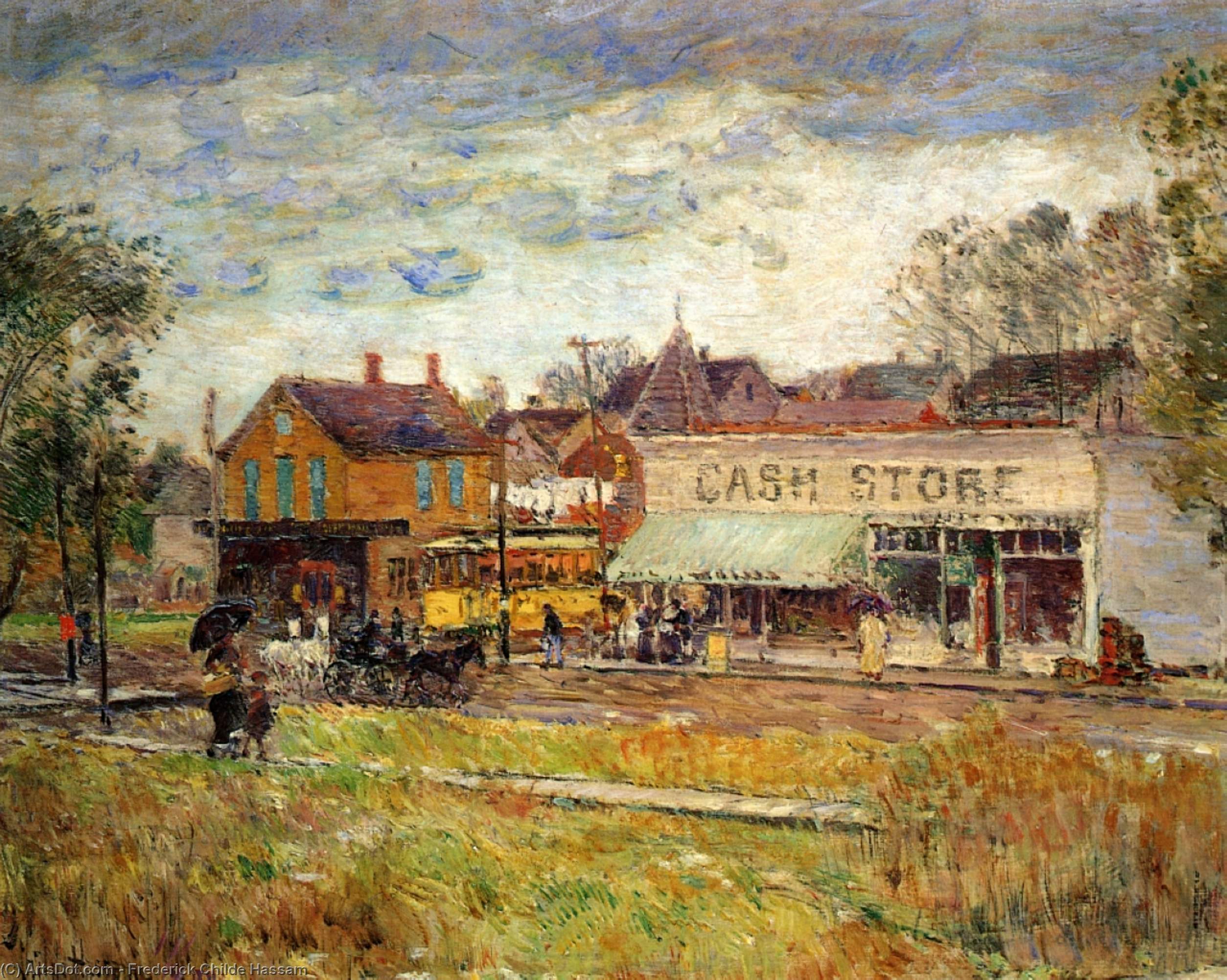 Ende Der Straßenbahnlinie, Oak Park, Illinois — Frederick Childe Hassam