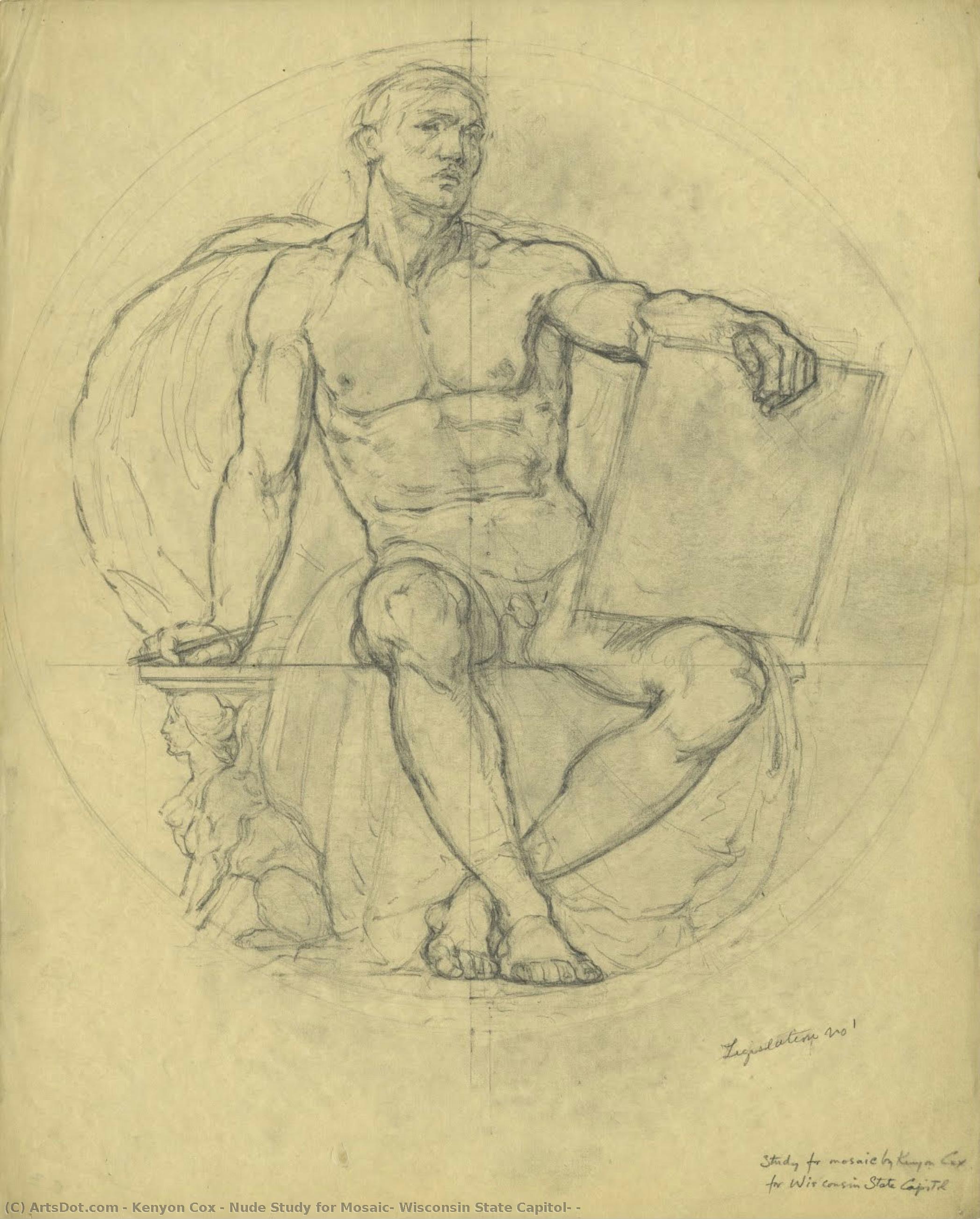 Nude Study For Mosaic, Wisconsin State Capitol, — Kenyon Cox