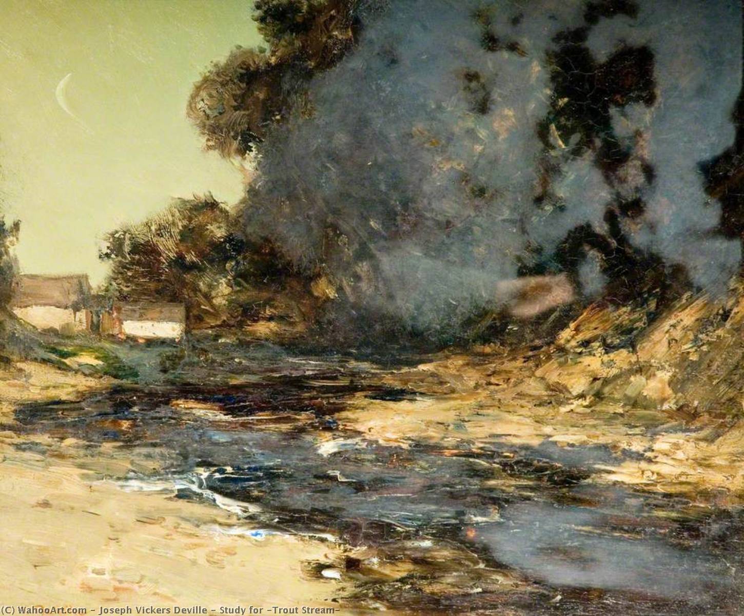 Study For 'trout Stream' — Joseph Vickers Deville
