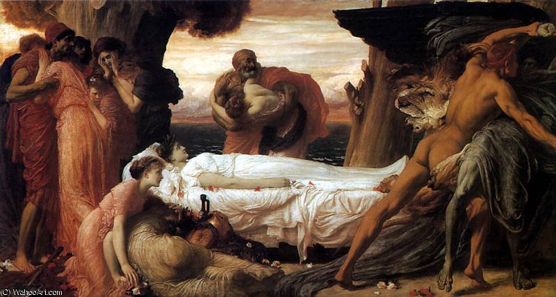 Hercules Wrestling With Death For The Body Of Alcestis — Sir Frederic Lord Leighton