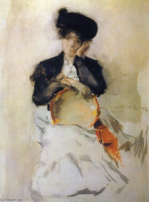 Girl With Tambourine — William Merritt Chase