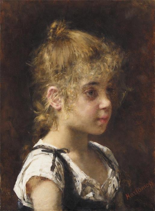 Portait Of A Young Girl — Alexei Alexeievich Harlamoff