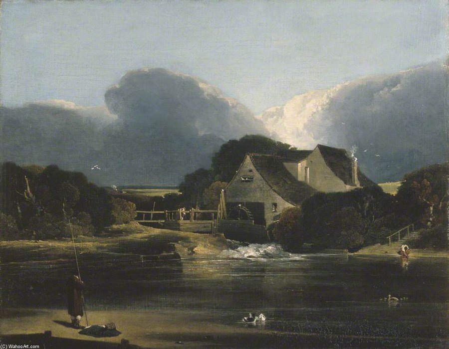 Landscape With Water Mill — Август Волл Калотт