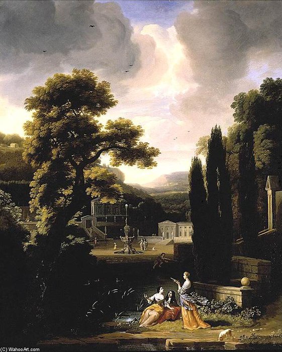 Classical Landscape With Figures — Jacob Esselens