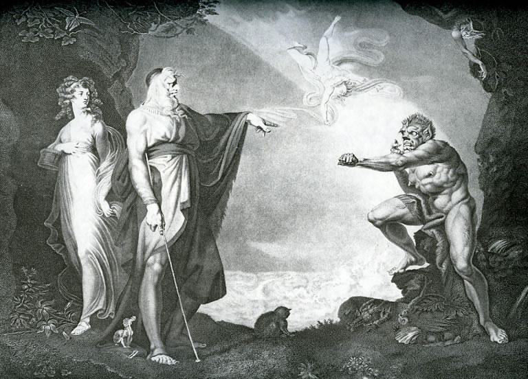 The Enchanted Island. Before The Cell Of Prospero — Johann Heinrich Füssli
