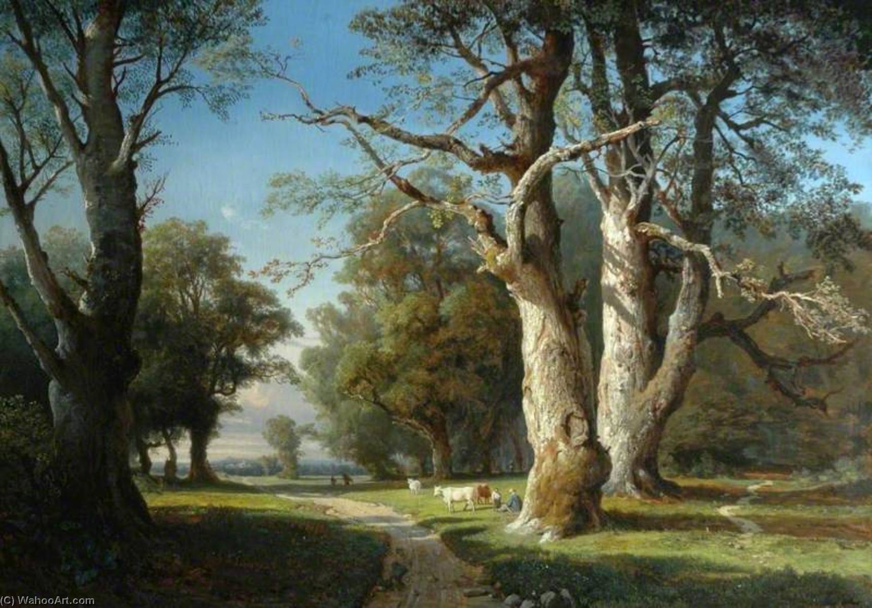 Landscape With Trees And Cattle — Joséphine Bowes