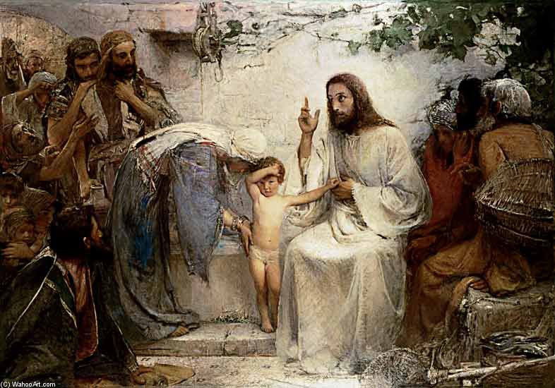 Christ And The Little Child - — George William Joy