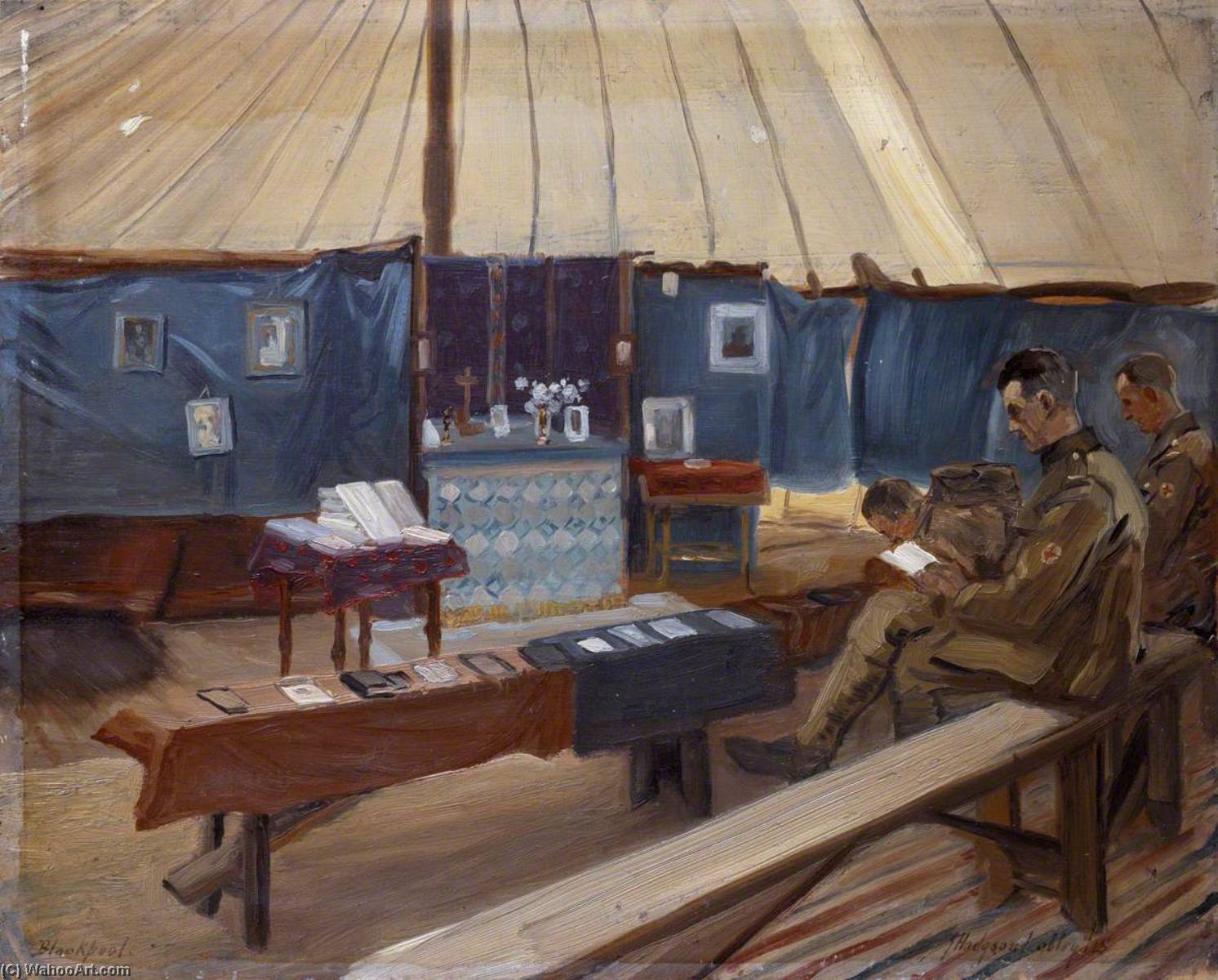 The Royal Army Medical Corps In Training, Blackpool The Church Of England Tent — John Hodgson Lobley