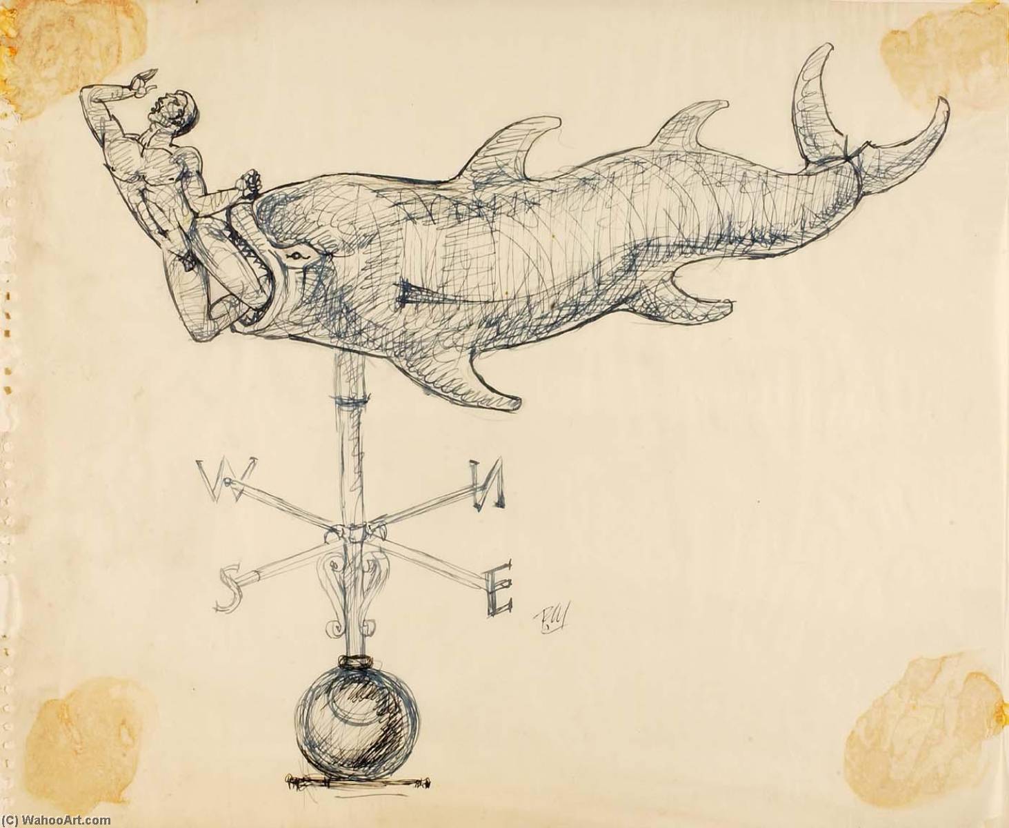 Jonah And The Whale, Study For Weathervane — Paul Manship