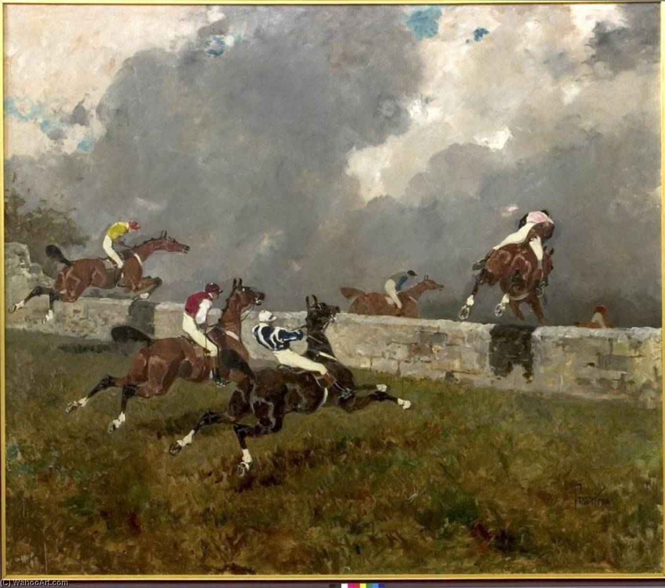 Le Saut Du Mur — Princeteau Pierre Charles Marie