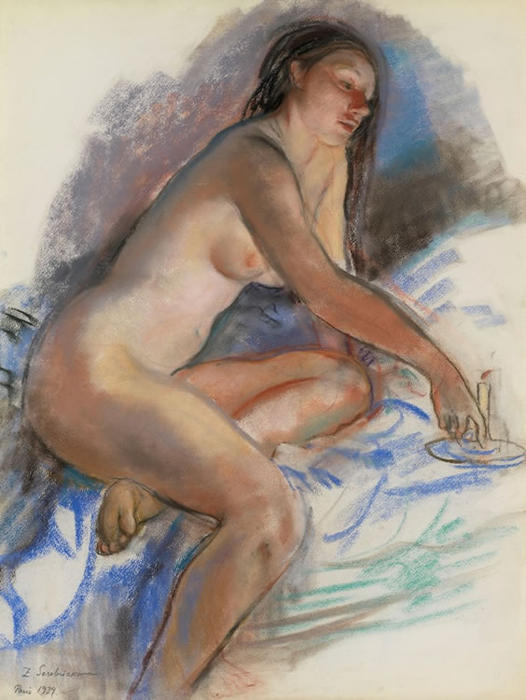 Nude With A Candle. France — Zinaida Serebriakova