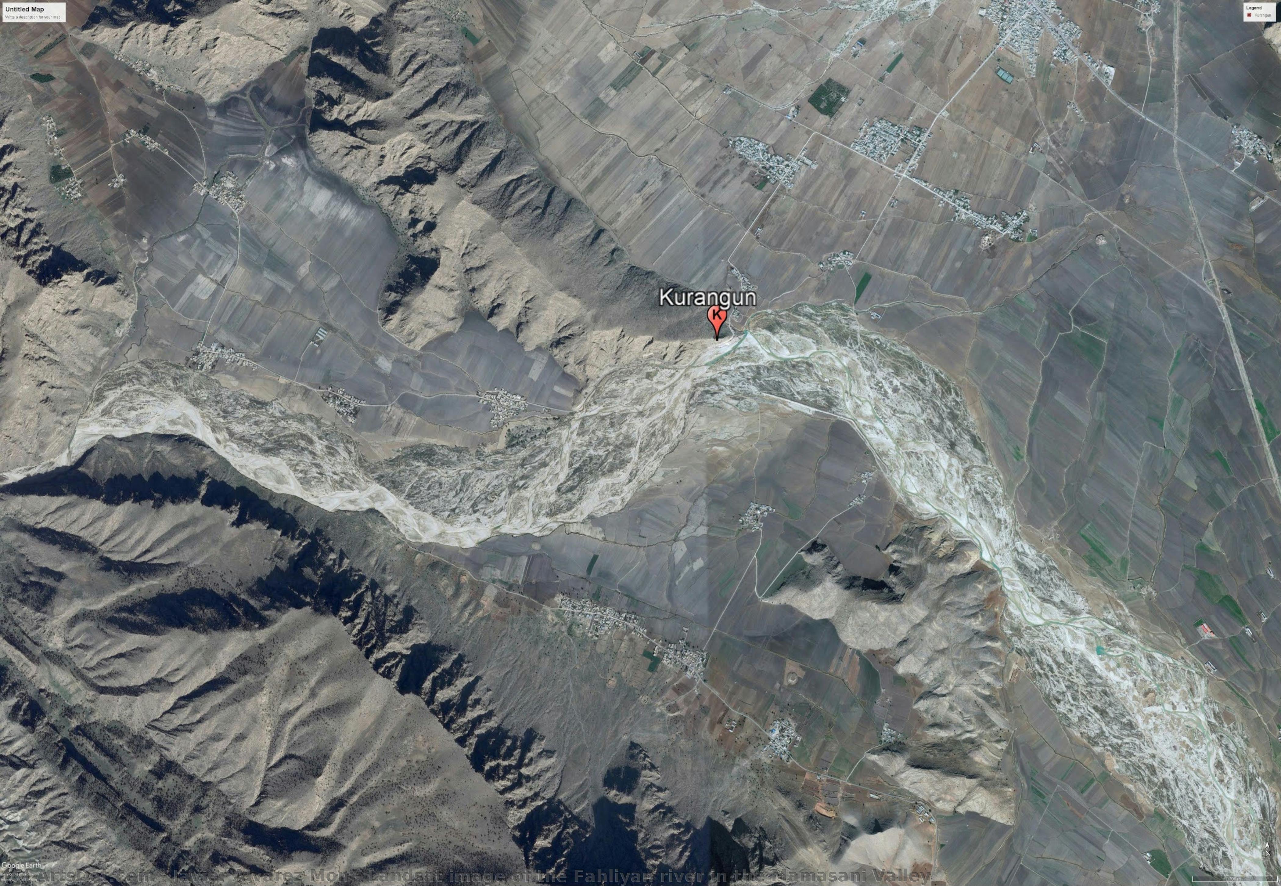 Landsat Image Of The Fahliyan River In The Mamasani Valley — Javier Álvarez Mon