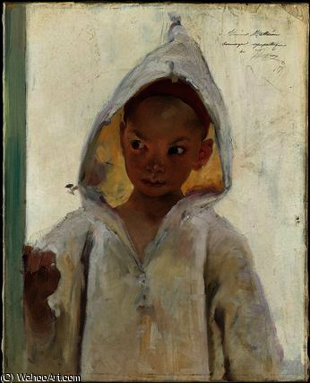 Portrait Of A Young Boy Wearing A Burnous — Henri Jules Jean Geoffroy Dit Geo