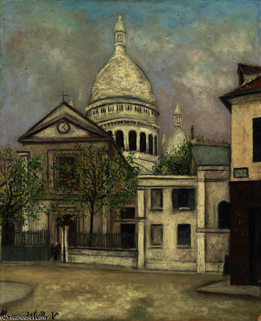 Eglise Saint-pierre Et Coupole Du Sacré-coeur — Maurice Utrillo
