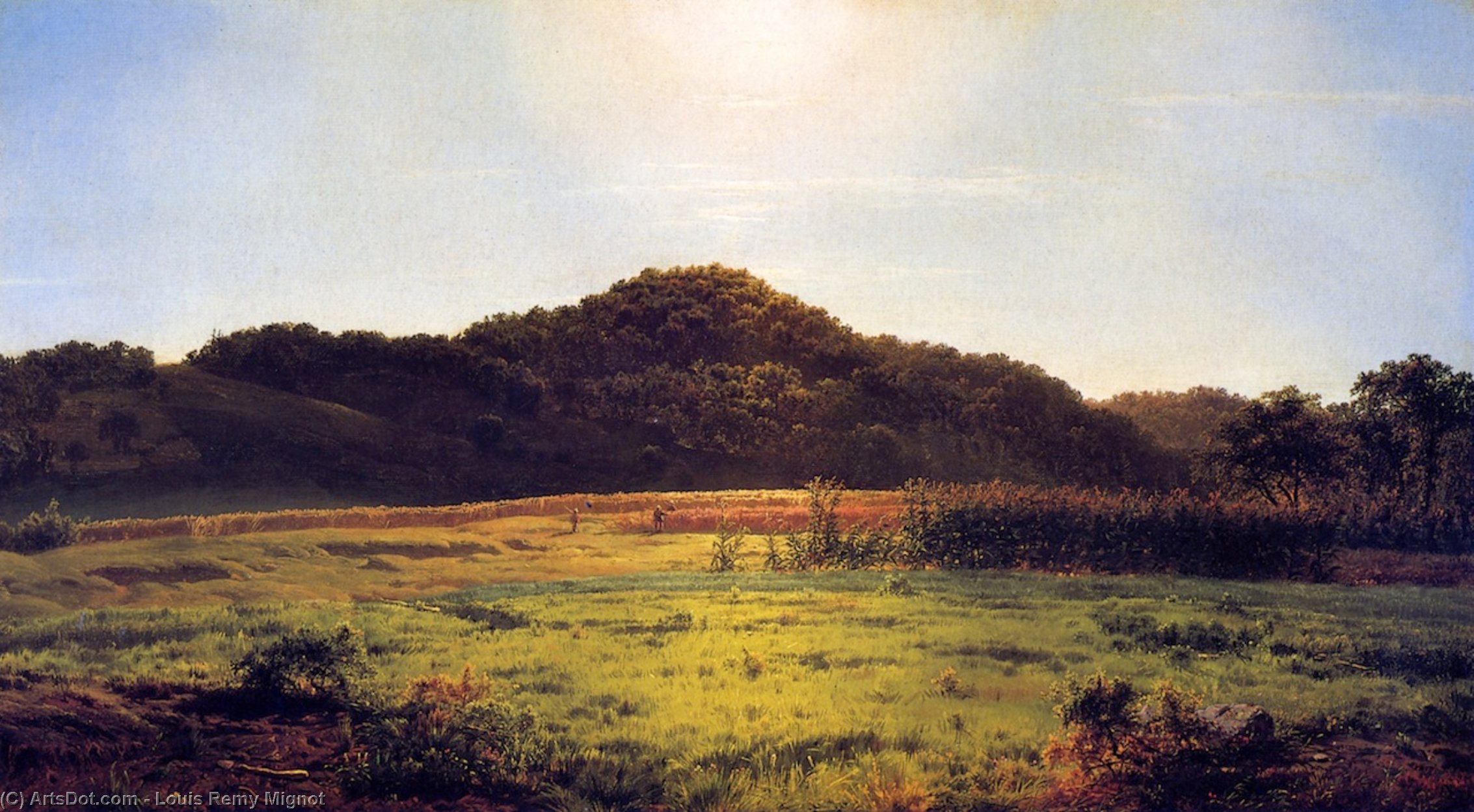 View Across The Valley Of Pierstorn, New York, From A Point Above Cascade Hills — ルイ・レミー・ミニョ
