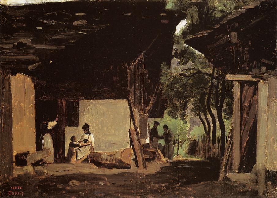 Entrance To A Chalet In The Bernese Oberland — Jean-baptiste-camille Corot