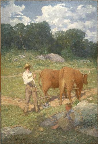 Ploughing For Buckwheat (new England Plowman) — Julian Alden Weir