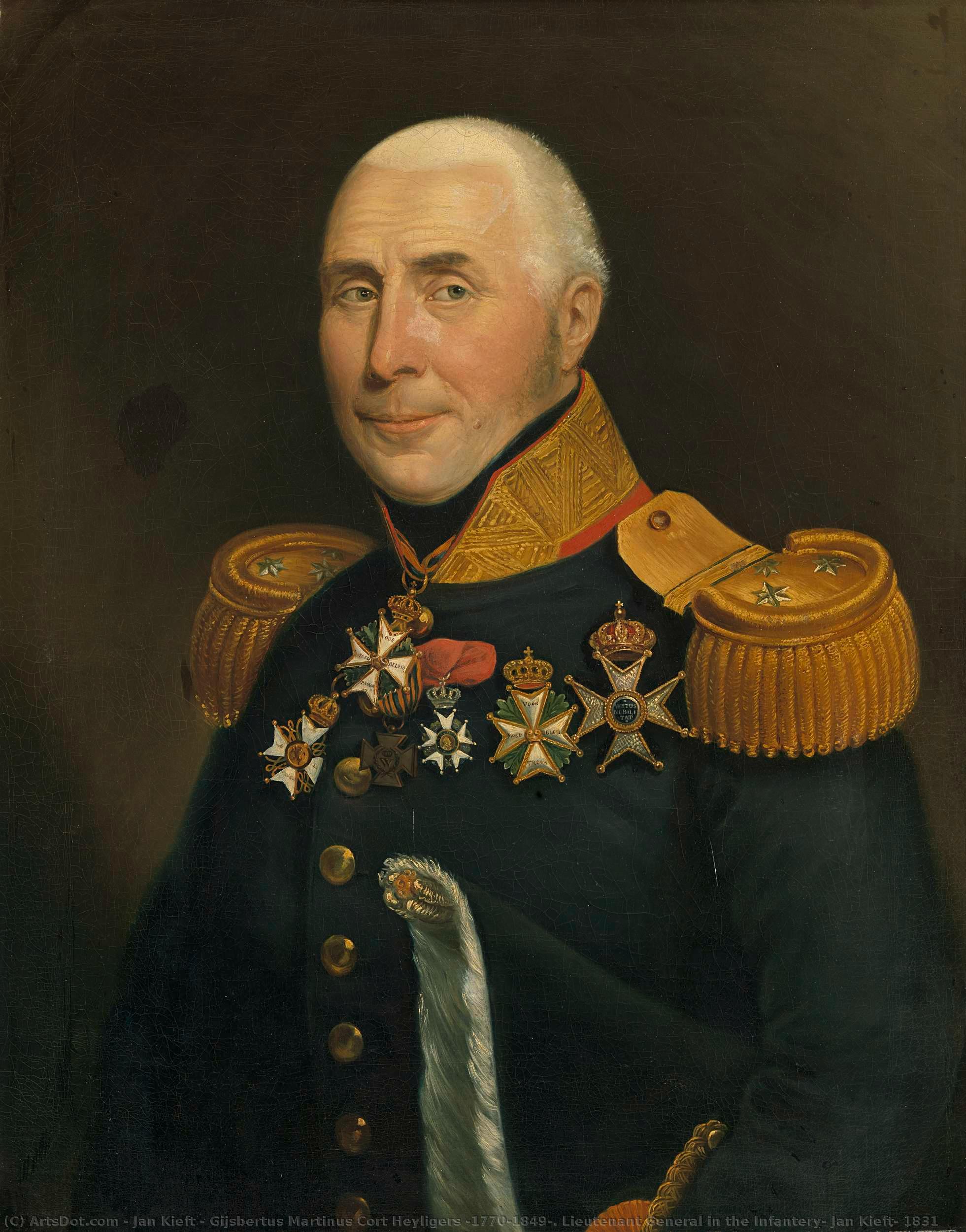 Gijsbertus Martinus Cort Heyligers (1770-1849). Lieutenant General In The Infantery, Jan Kieft, 1831 — Jan Kieft
