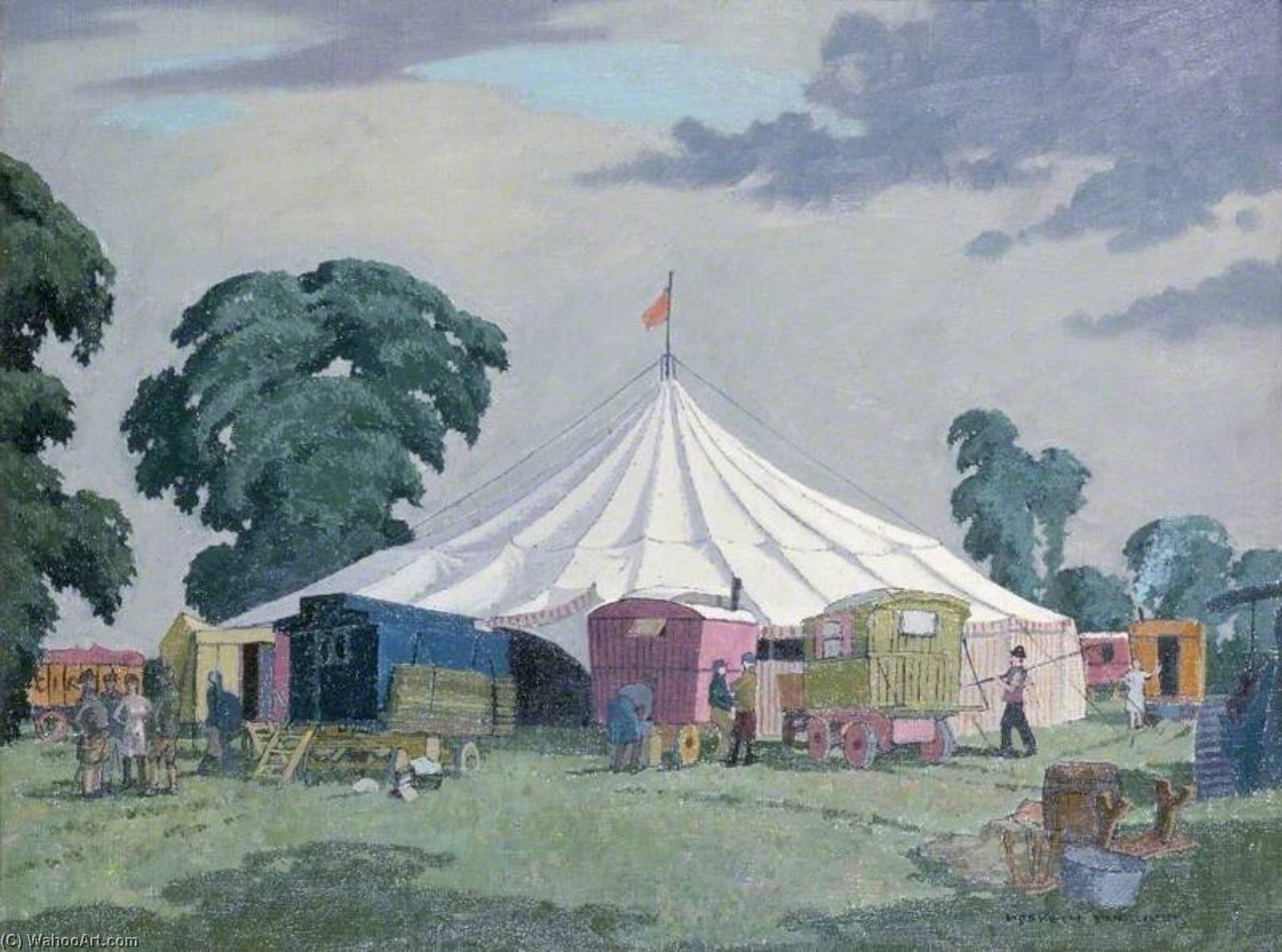 Big Top With Caravans — Eric Hesketh Hubbard
