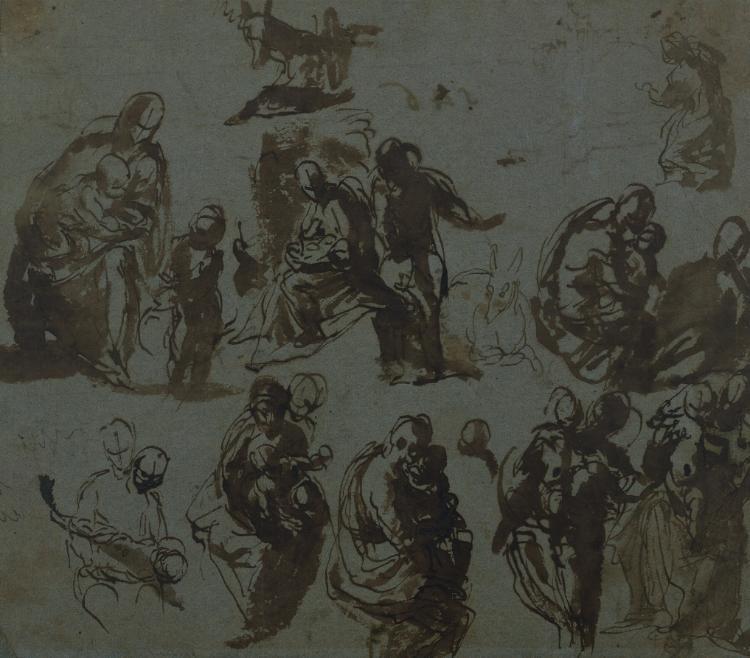 Various Sketches Of The Madonna And Child — Paolo Veronese