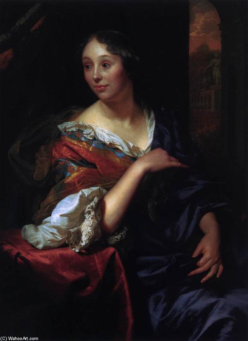 Portrait Of Françoise Van Diemen — Godfried Schalcken