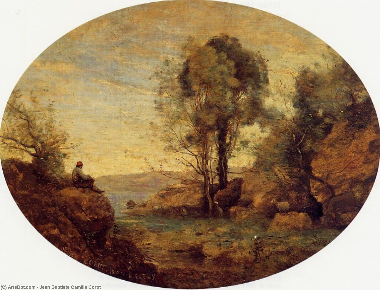 La Patre Dominant La Gorge Rocheuse — Jean-baptiste-camille Corot