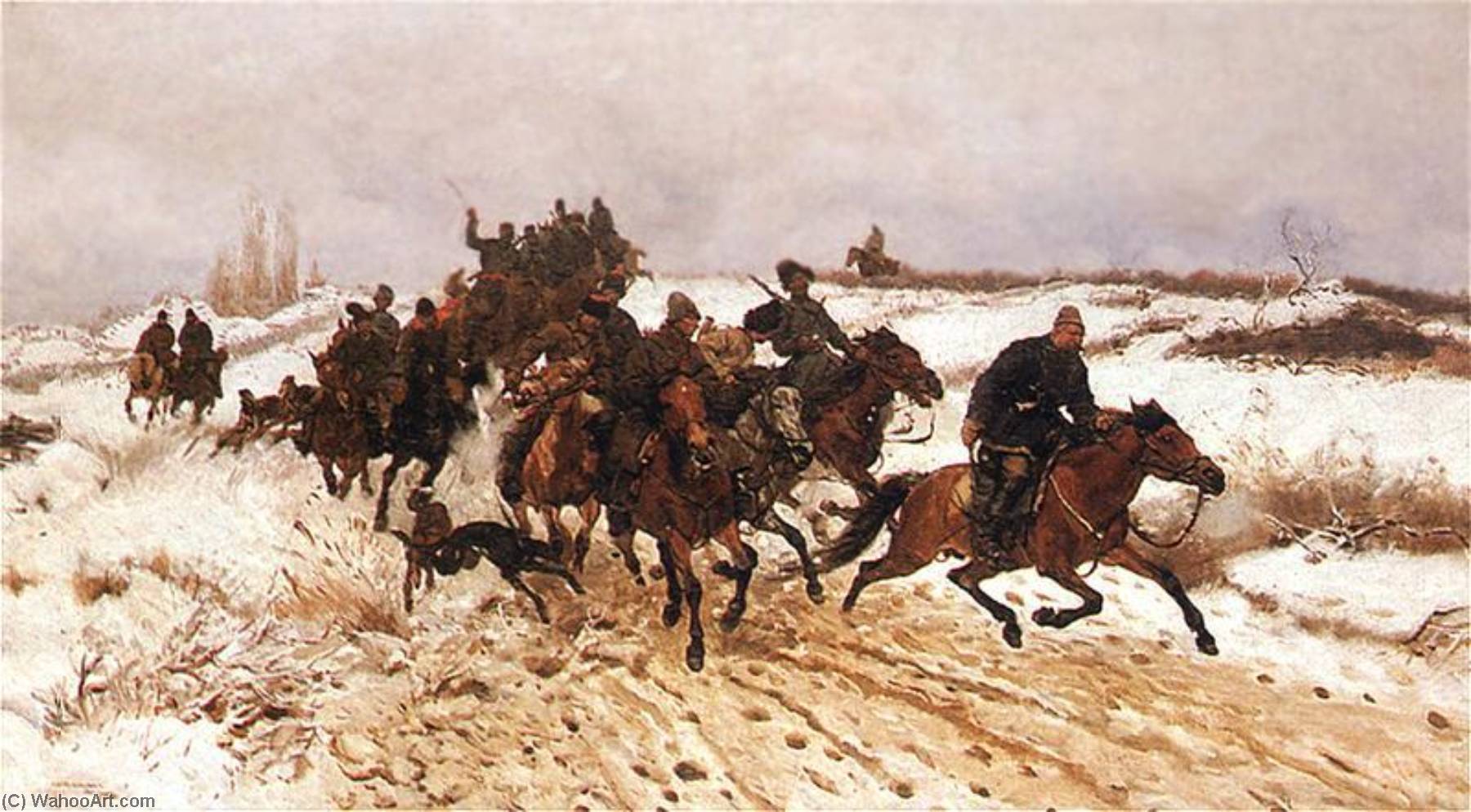 English Departure On Hunting Polski Wyjazd Na Polowanie — Józef Chełmoński