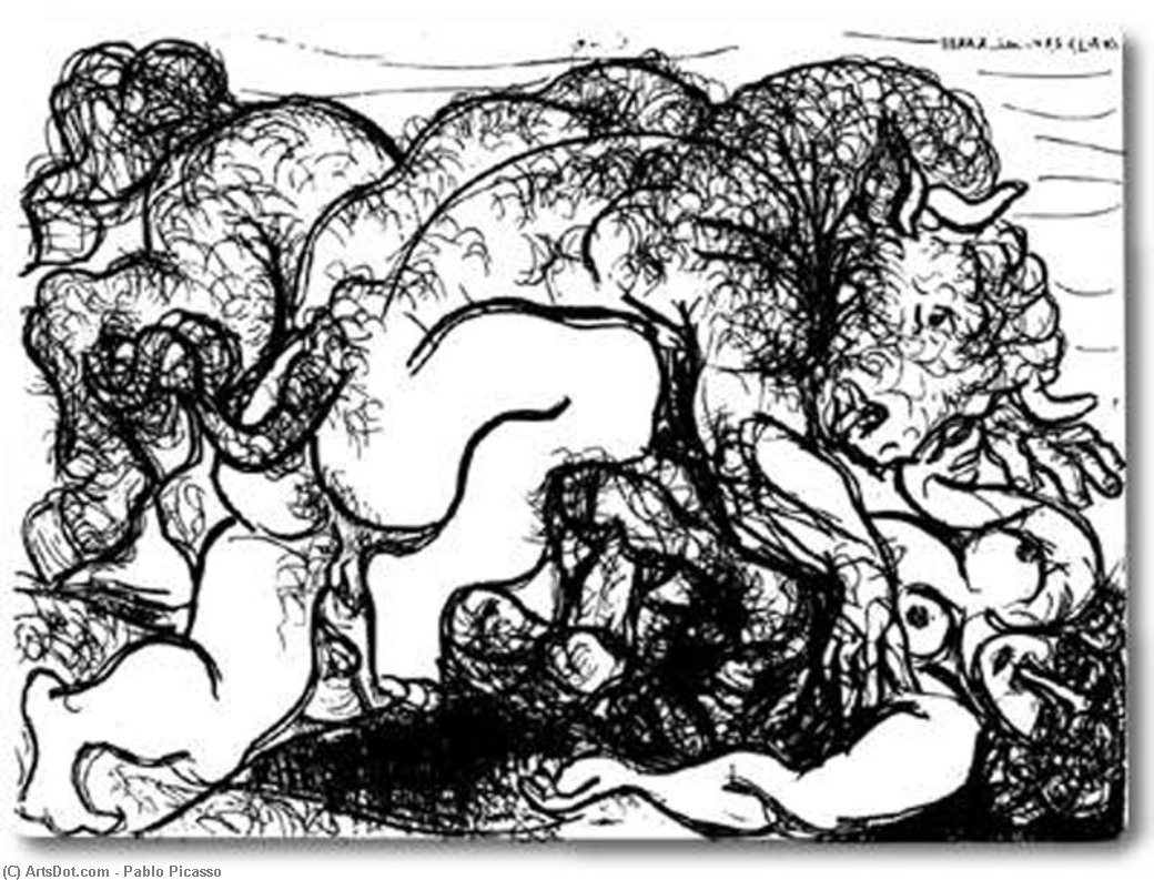 Minotaur Attacking An Amazone — Pablo Picasso