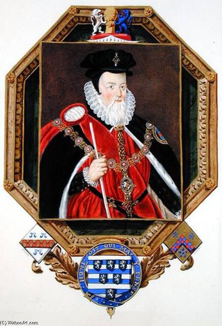 Portrait Of William Cecil 1st Baron Burghley From 'memoirs Of The Court Of Queen Elizabeth — Sarah Countess Of Essex