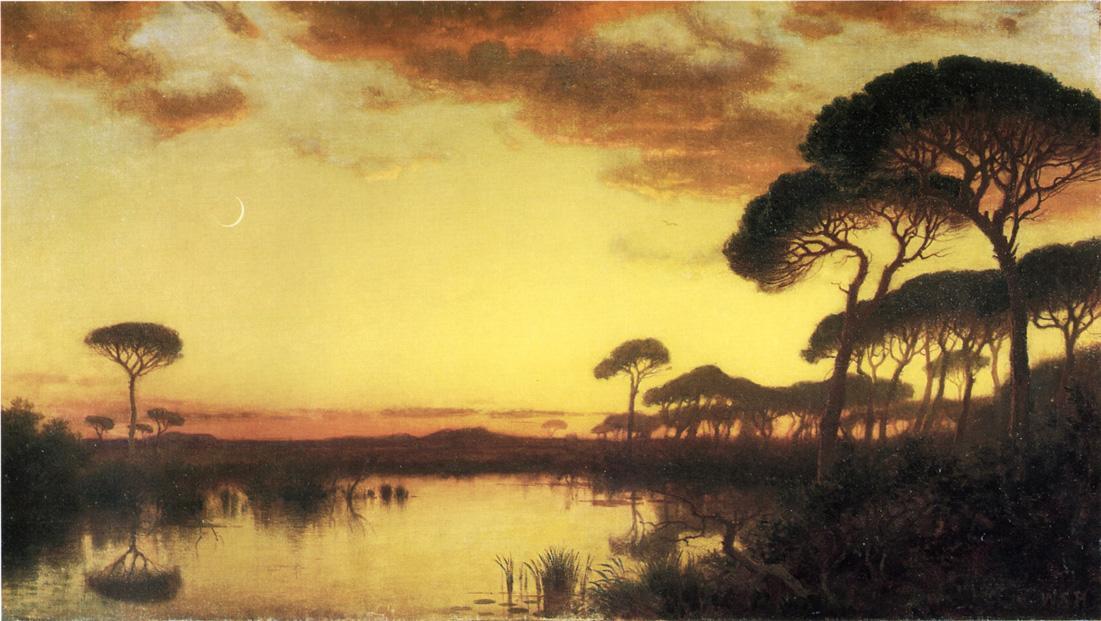 Sunset Glow, Roman Campagna — William Stanley Haseltine