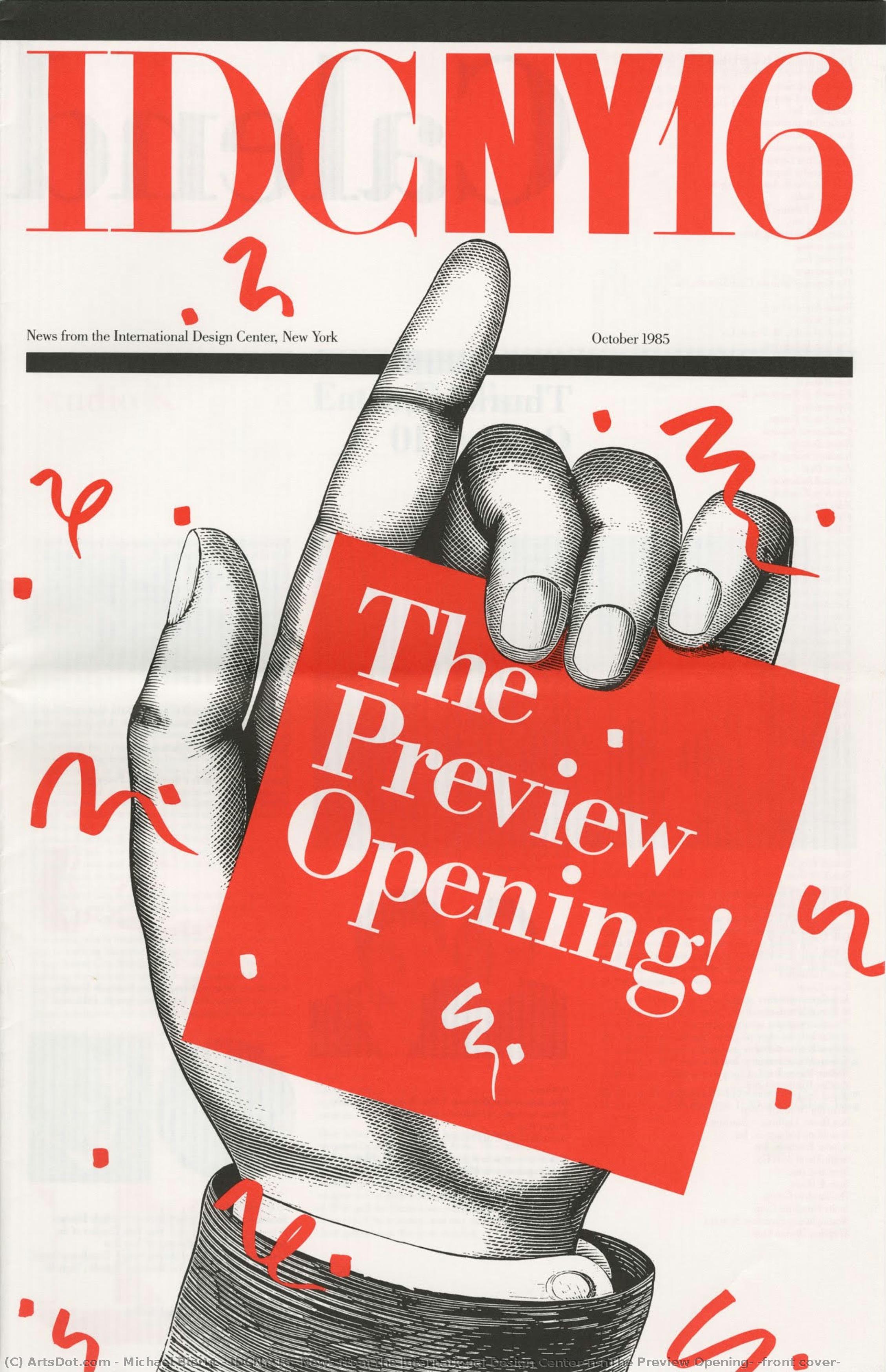 Idcny 16: News From The International Design Center\n\nthe Preview Opening! [front Cover] — Michael Bierut