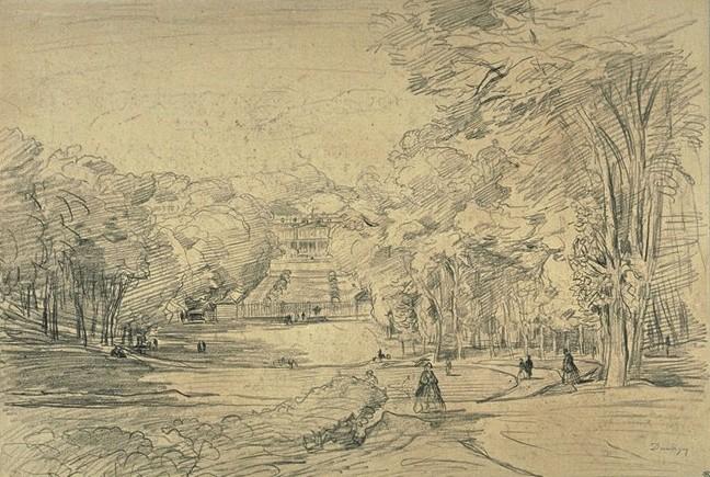 View Of The Castle Of Saint-cloud — Charles-françois Daubigny