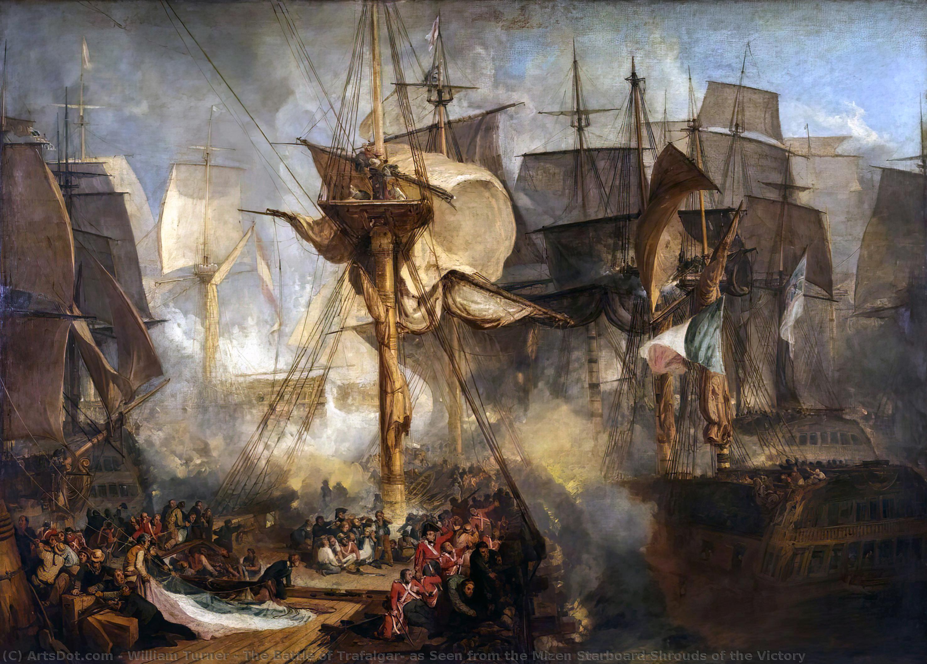 The Battle Of Trafalgar, As Seen From The Mizen Starboard Shrouds Of The Victory — Joseph Mallord William Turner