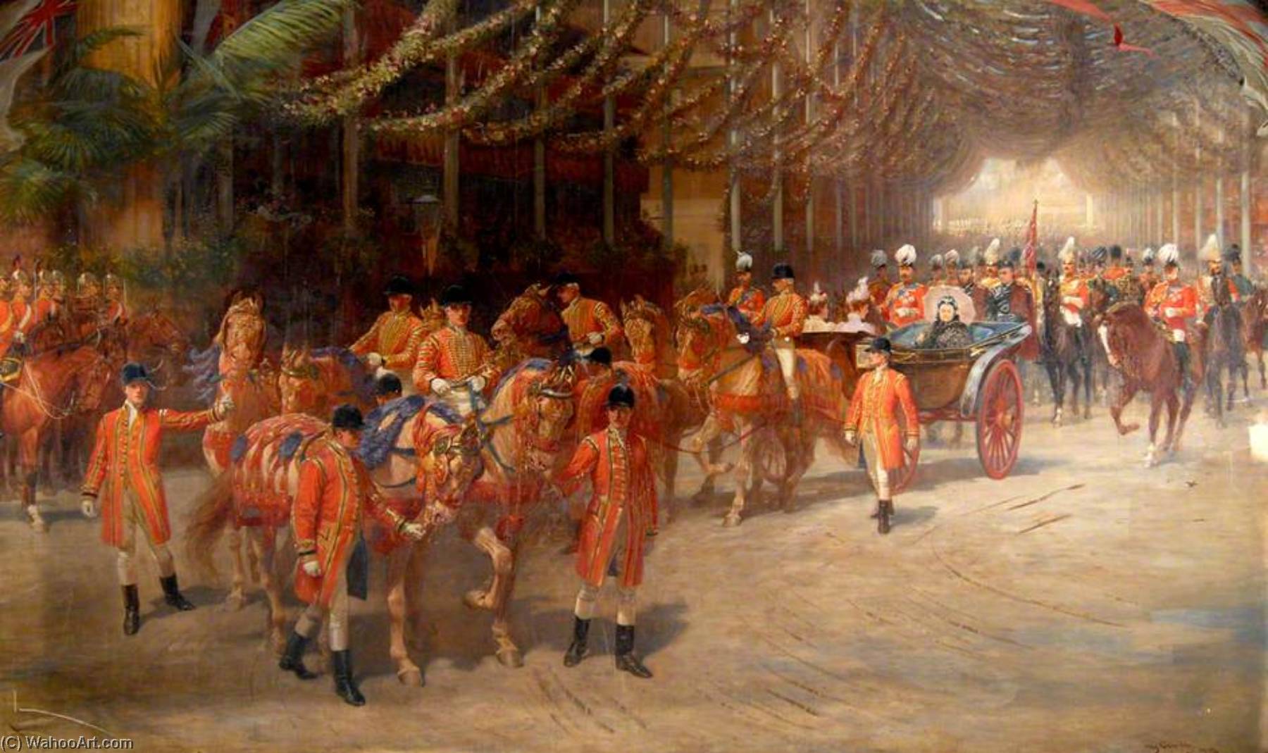 Queen Victoria Passing Down St James's Street On The Way To St Paul's Cathedral To Celebrate The 60th Year Of Her Reign — John Charlton