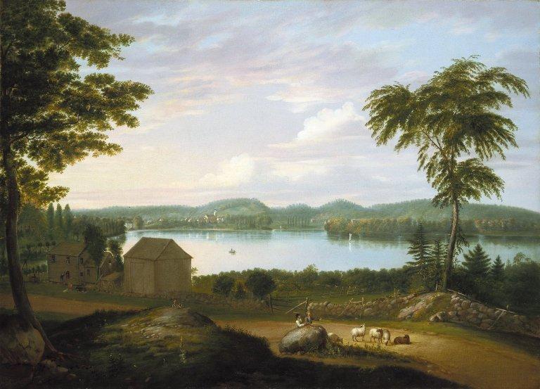 View Of Springfield On The Connecticut River — Alvan Fisher