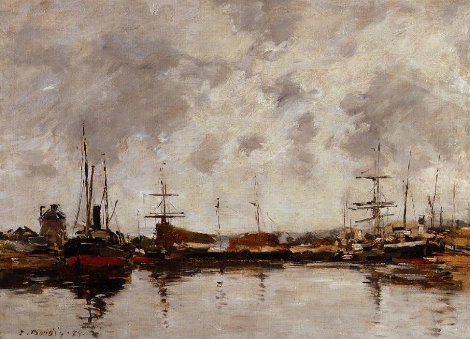 Deauville, The Harbor (9) — Eugène Ludović Boudin