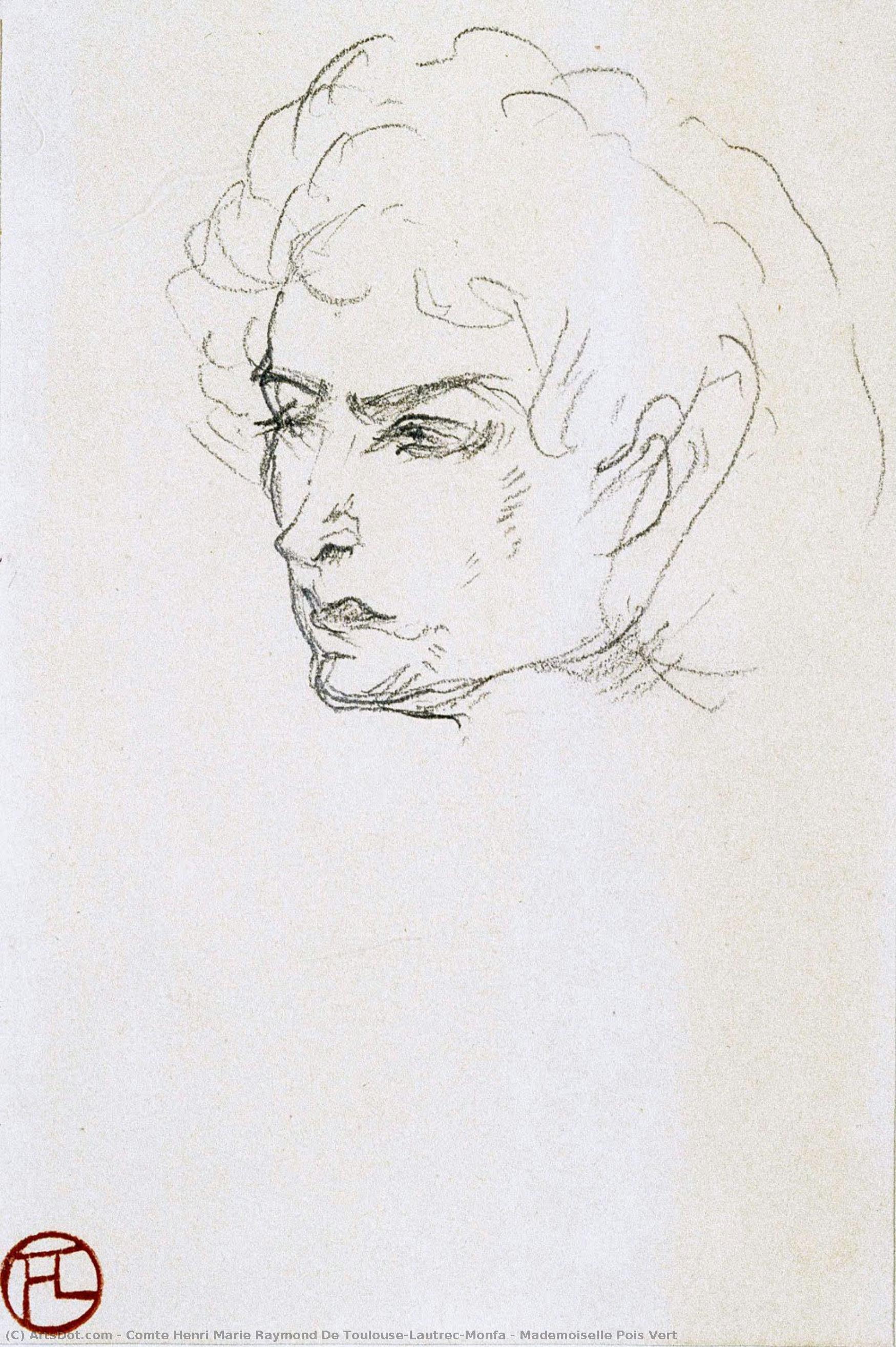 Mademoiselle Pois Vert — Comte Henri Marie Raymond De Toulouse-lautrec-monfa