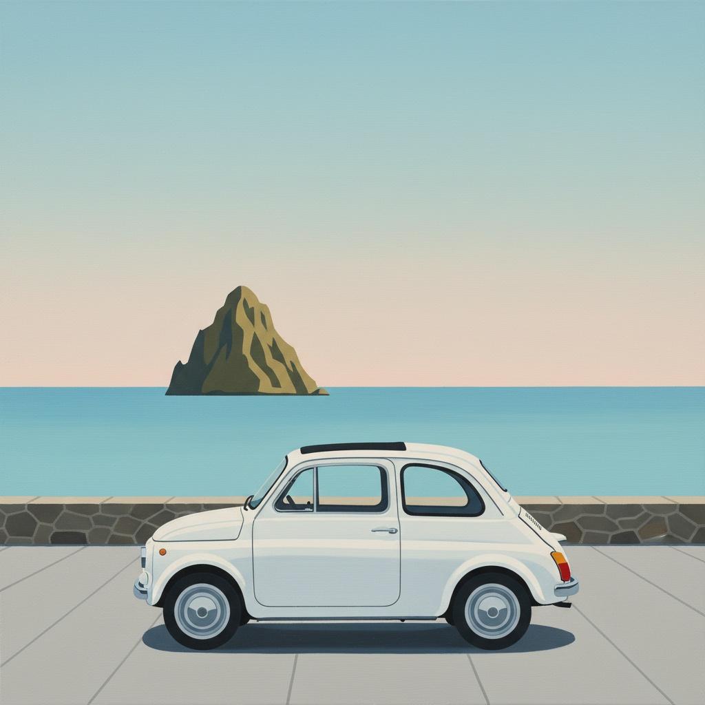 Serene Horizon: A Singular Vision Of Nostalgic Solitude And Pastel Dawn — Marion Delorme
