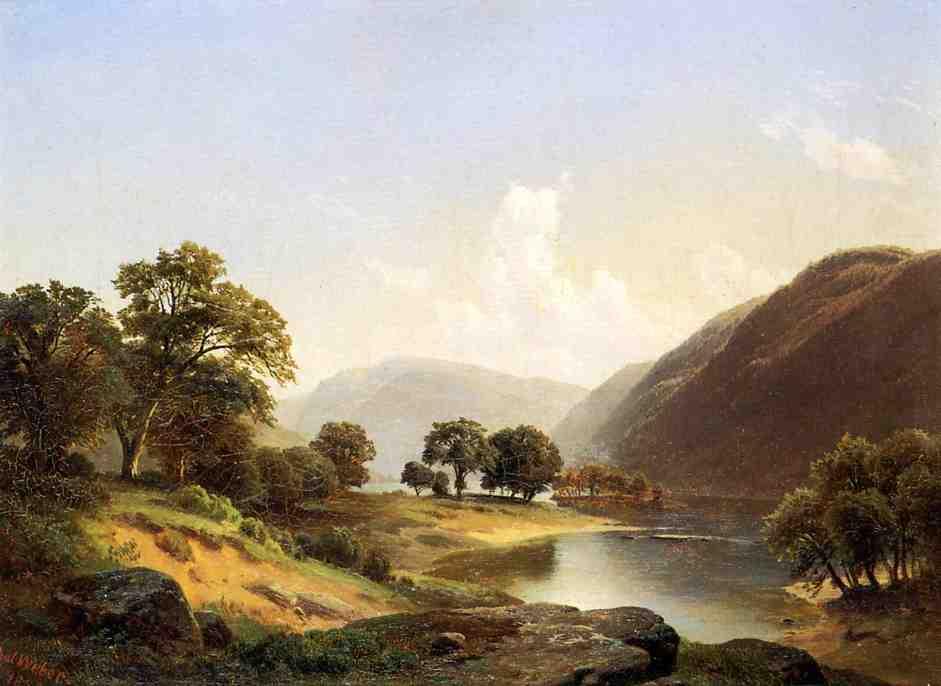 Mountain Landscape With River, Near Philadelphia — Paul Weber