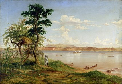 Town Of Tete From The North Shore Of The Zambesi — Thomas Baines