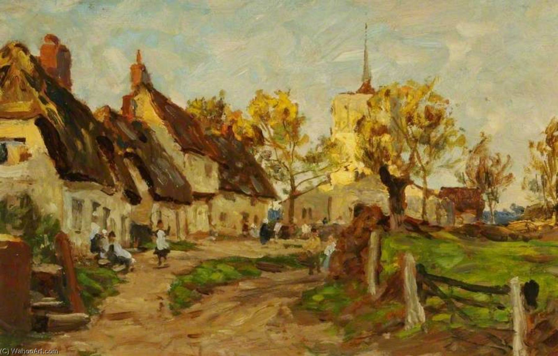 Village Street, Wendens Ambo, Essex — James Aumonier