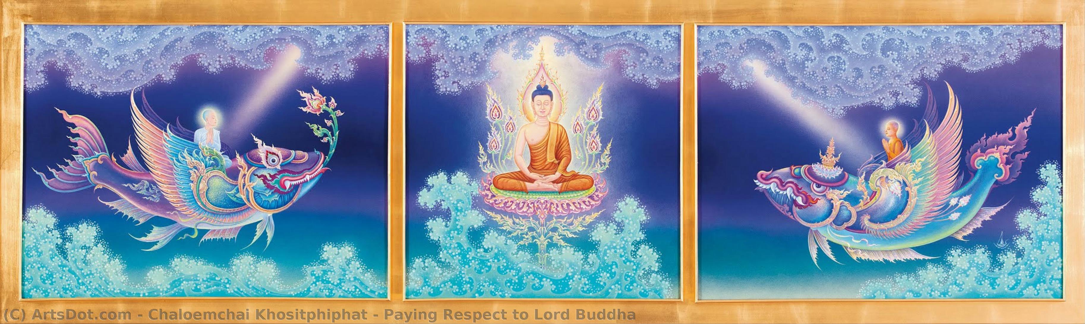 Paying Respect To Lord Buddha — Chaloemchai Khositphiphat