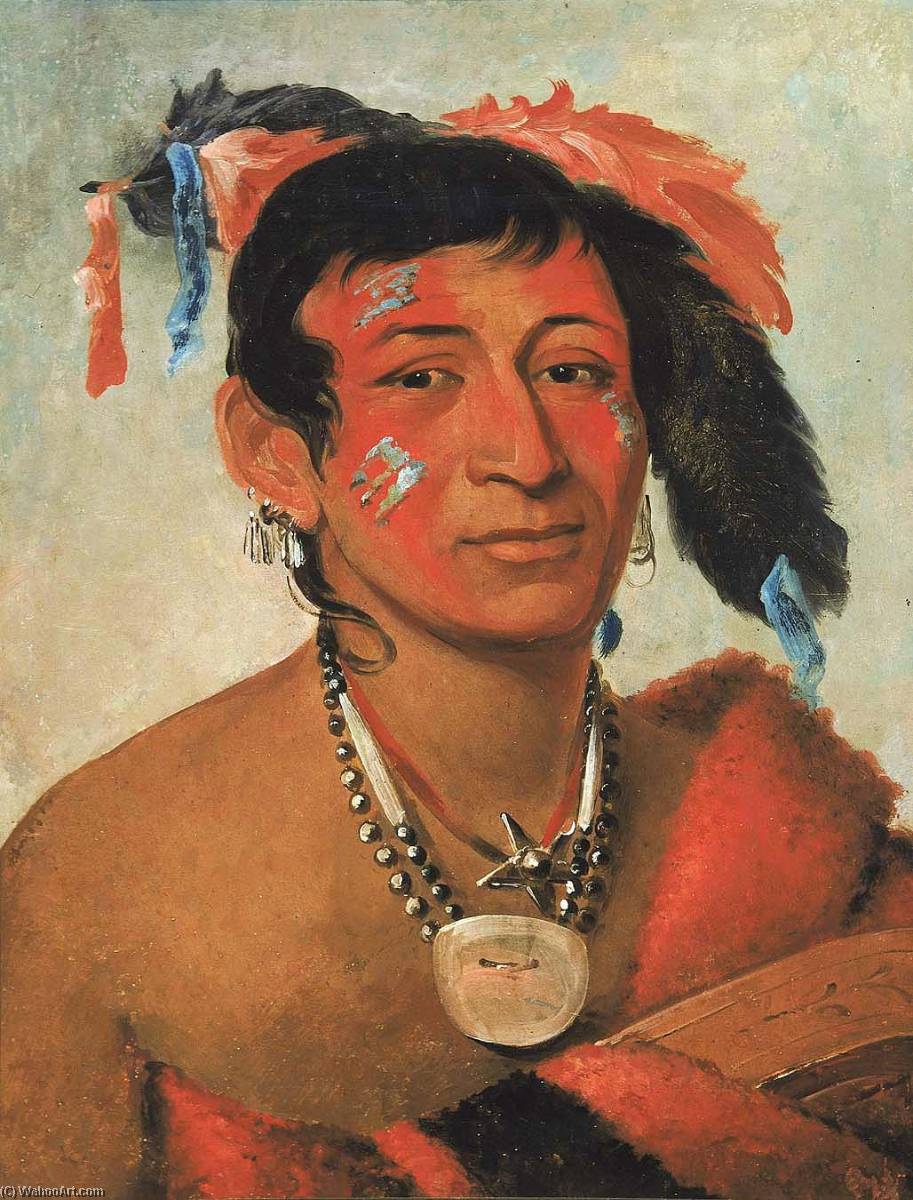 Sha Wá No, The South, A Noted Warrior — Джордж Катлин