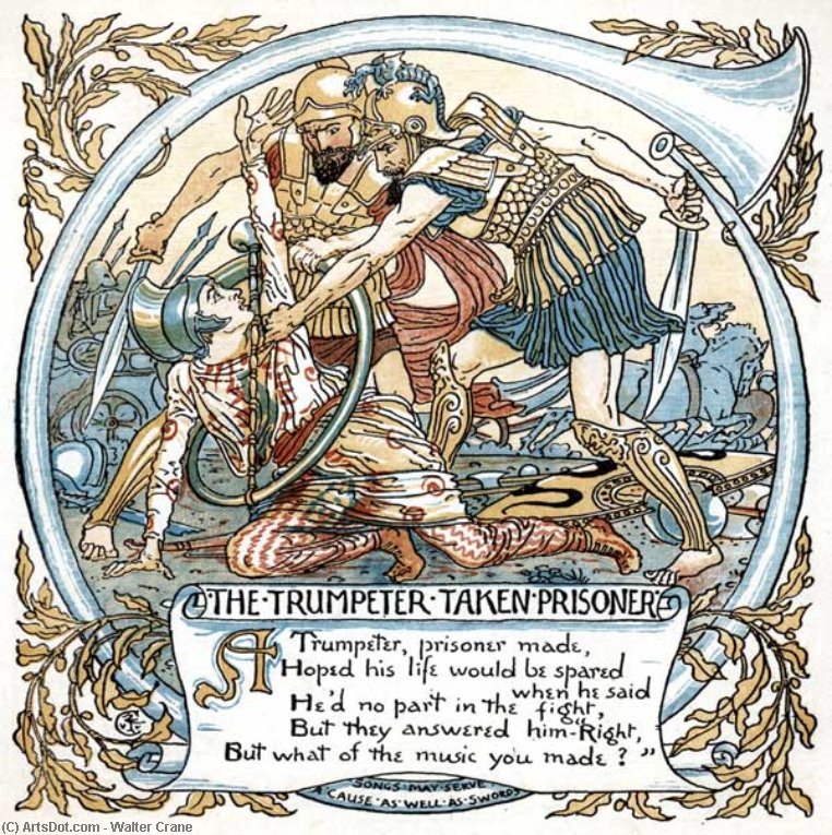 The Trumpeter Taken Prisoner — Walter Crane