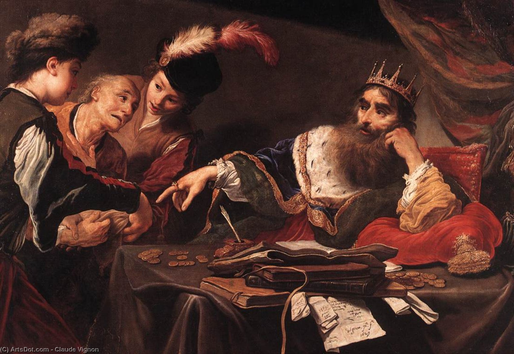 Croesus Receiving Tribute From A Lydian Peasant — Claude Vignon