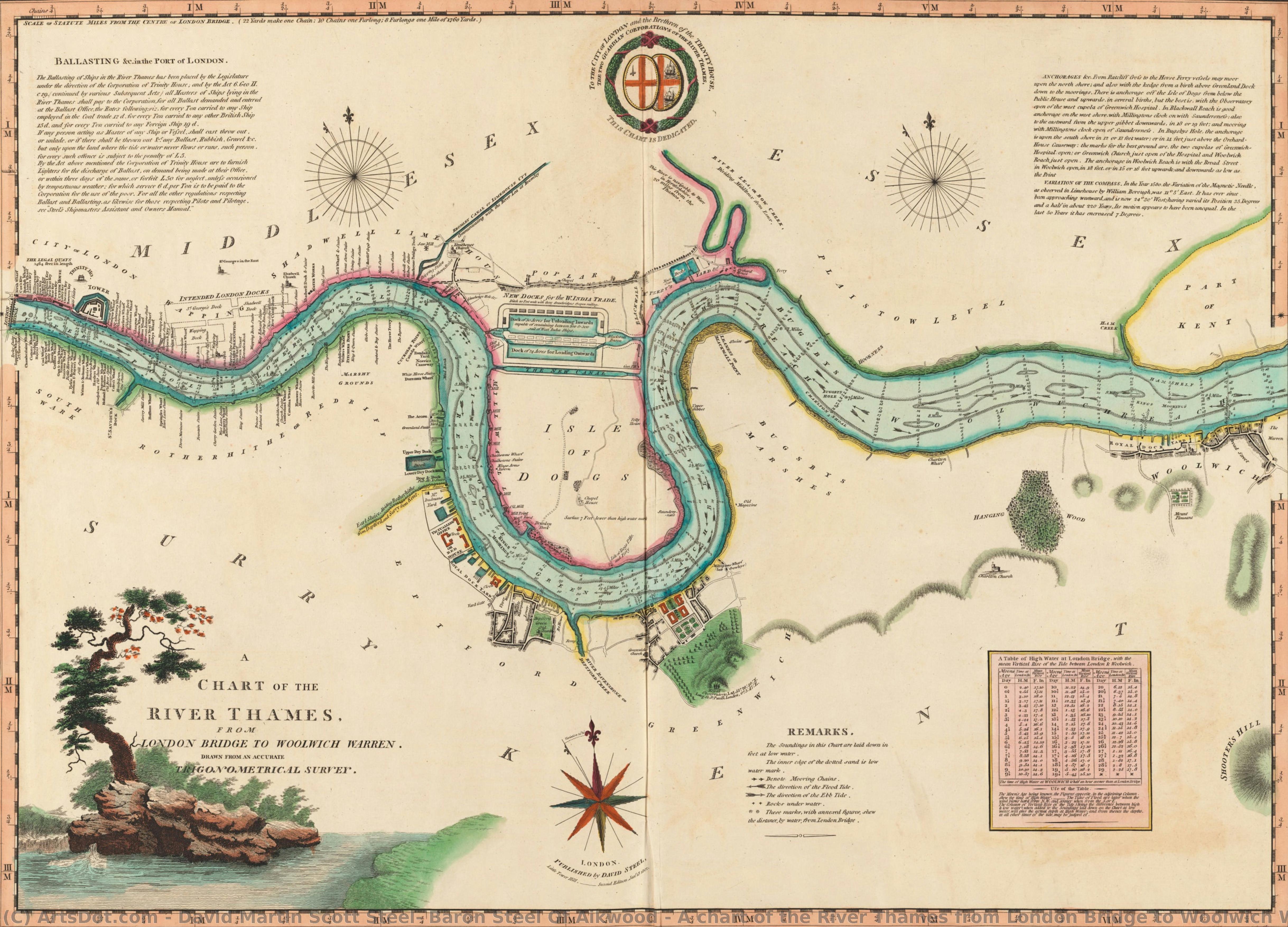 A Chart Of The River Thames From London Bridge To Woolwich Warren — David Martin Scott Steel, Baron Steel Of Aikwood